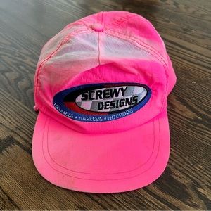Vintage VTG 2000s Y2K Screwy Designs Biker Hotrod Gear Adjustable SnapBack Hat